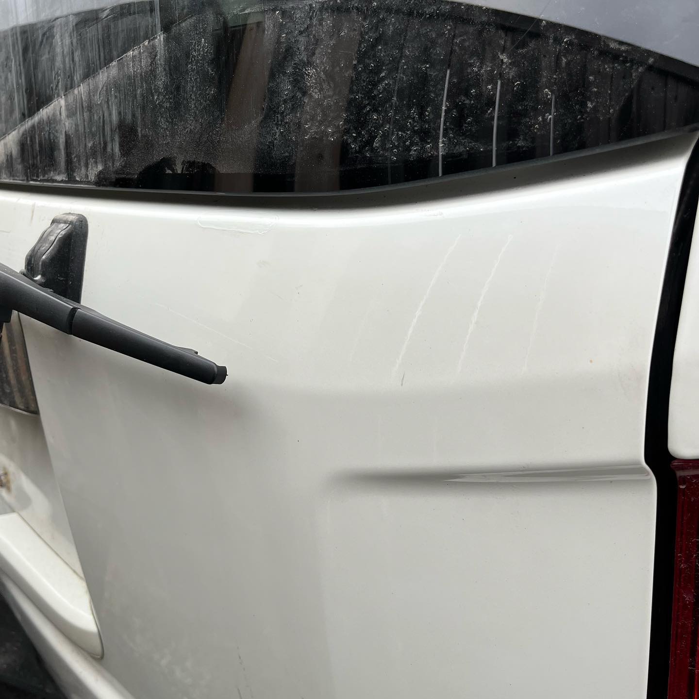 Clean reflective light blue car panel