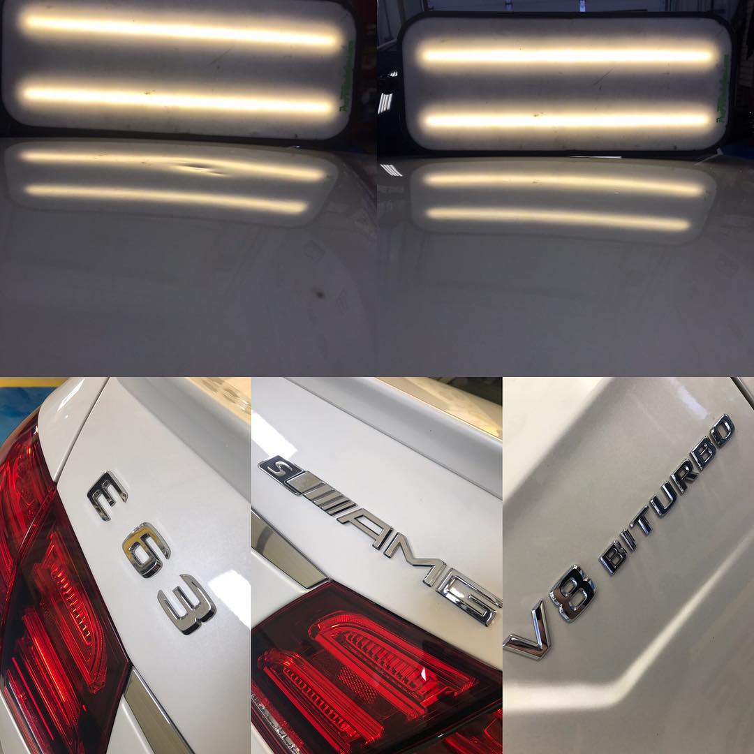 AMG car before and after repair comparison