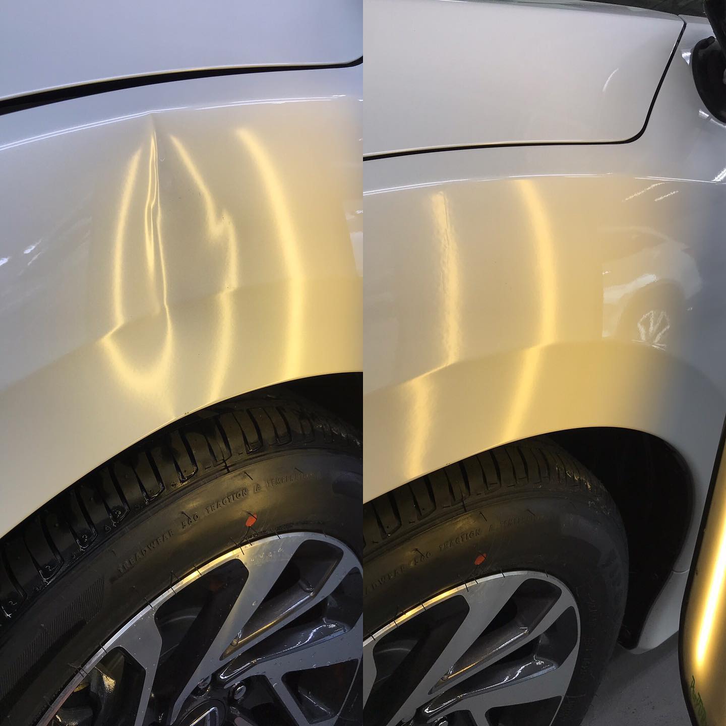 Before and after car repair comparison 2