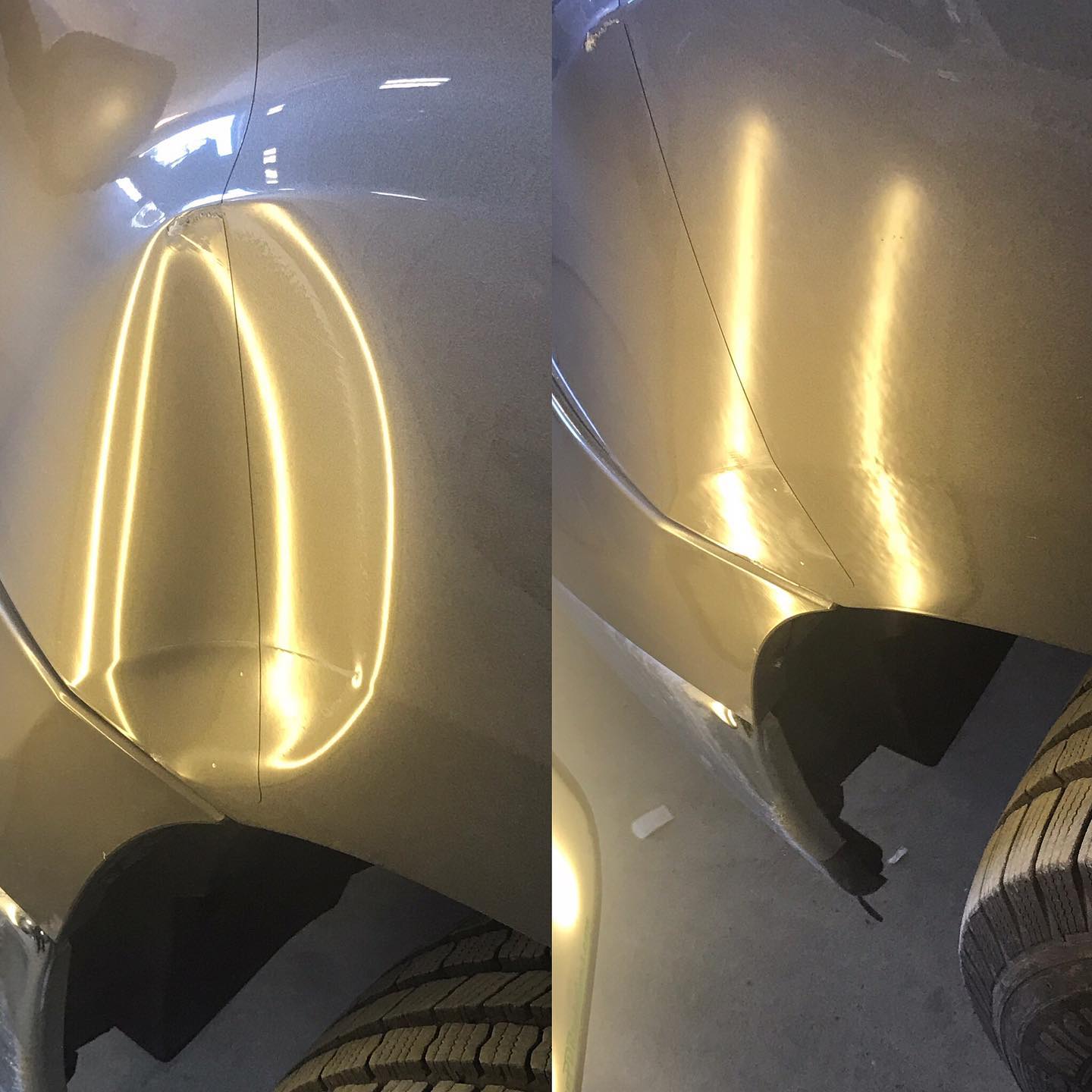Before and after car repair comparison 3